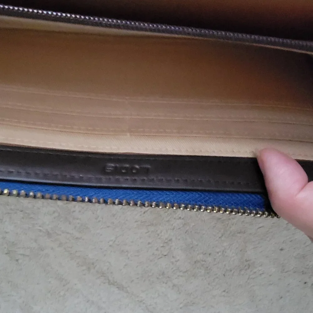 NWOT Lodis Zip Around Continental Blue Extra Long Wallet or Clutch Purse